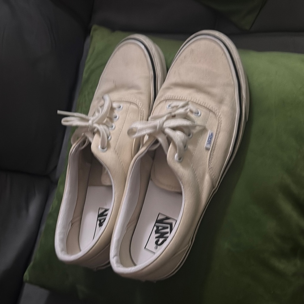 Vans Cream Canvas Sneakers
